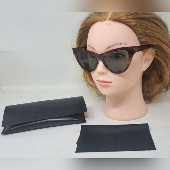 Saint Laurent Women's Cat Eye Havana Green SL425 003 54-19-140 - Picture 2 of 16